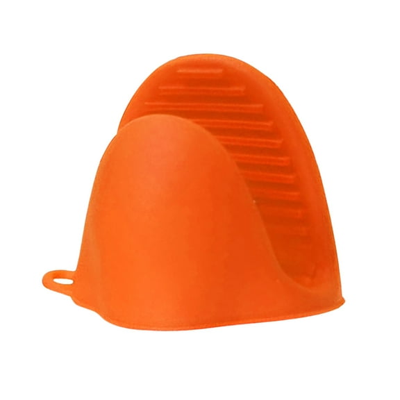 2 Pairs Silicone Orange Cooking Pinch Finger Grips Oven Mitts Potholder for Kitchen Cooking & Baking, Mini Oven Gloves Silicone, Heat Resistant & Durable, For Indoors & Outdoors(Orange,4.3x3.9")