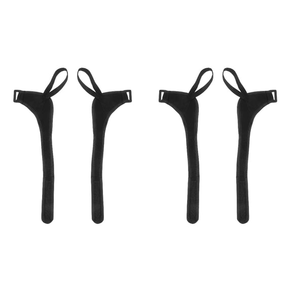 FONDOTIN Ski Pole Wrist Strap Black Polyester Adjustable Support 2Pairs