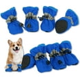 thumbnail image 1 of 2 Pairs Small Dog Shoes, Anti-Slip Dogs Boots, Paw Protector for Winter Snowy Day, Summer Hot Pavement Dog Booties with Reflective Straps, Cat Dog Shoe for Indoor Hardfloors, 1 of 9