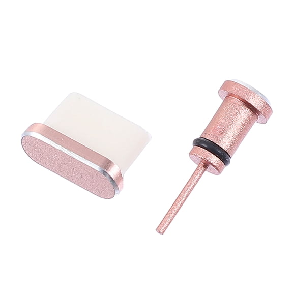 HEANUJJ 2 Pairs Charging Port Plugs, PVC and Metal Protective Caps for Phones and Devices