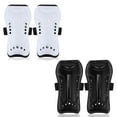 thumbnail image 1 of 2 Pairs Soccer Shin Guards for Toddler Kids Youth, Soccer Shin Pads with Adjustable Double Strap for 3-14 Years Old Boys Girls Child Teens - Black+White, 1 of 5
