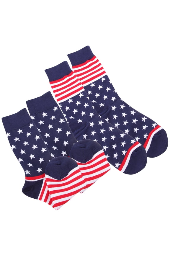 2 Pairs American Flag Socks Cotton Socks Funny Stockings Tube Socks for Men Women
