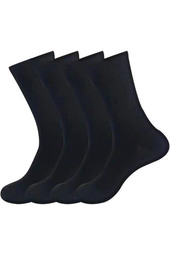 2 Pairs Solid Color High Elastic Polyester Stock Black Sports Workout Socks Soft Athletic Exercise Socks for DIY Making