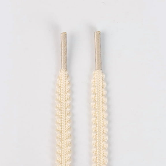 2 Pairs Solid Flat Shoe Laces: Wheat Ears Thick Shoelaces for Sneakers - 47 inch / 120CM