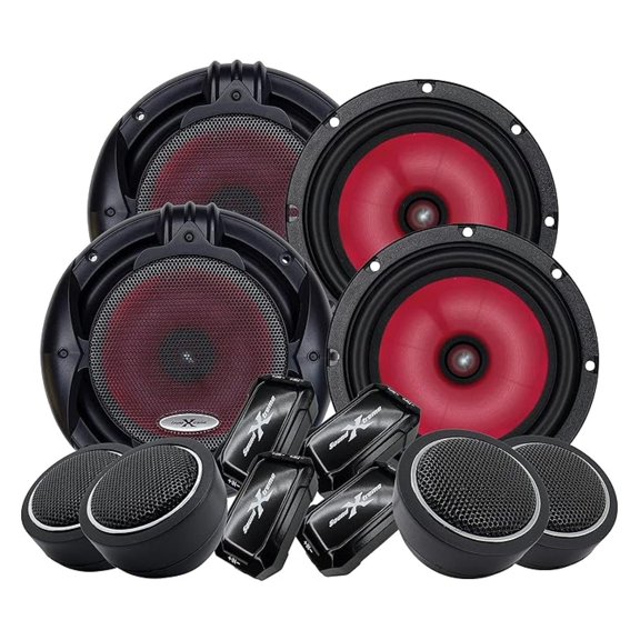 2 Pairs SoundXtreme 1000W 6.5-Inch 2-Way Car Audio Component Speaker System 6-1/2in Car Audio Speaker for Car, ATV, RV, Motorcycle, Boat