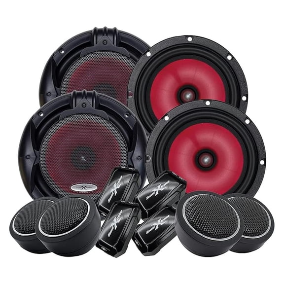 2 Pairs  SoundXtreme 1000W 6.5-Inch 2-Way Car Audio Component Speaker System 6-1/2in Car Audio Speaker for Car, ATV, RV, Motorcycle, Boat