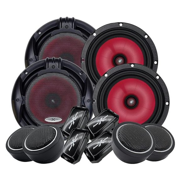 2 Pairs SoundXtreme 1000W 6.5-Inch 2-Way Car Audio Component Speaker System 6-1/2in Car Audio Speaker for Car, ATV, RV, Motorcycle, Boat