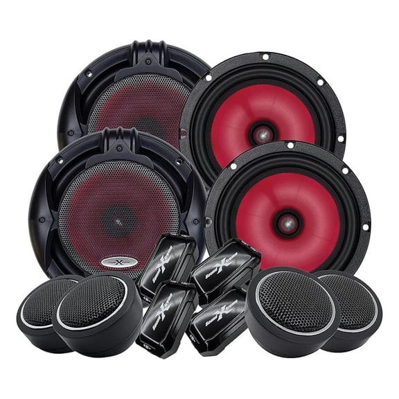 2 Pairs  SoundXtreme 1000W 6.5-Inch 2-Way Car Audio Component Speaker System 6-1/2in Car Audio Speaker for Car, ATV, RV, Motorcycle, Boat