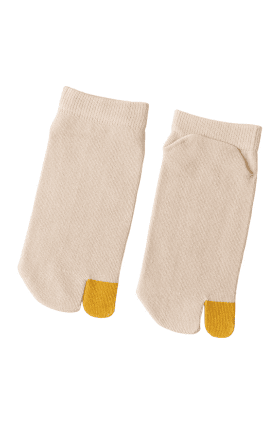 2 Pairs Split Toe Socks Non-Slip For Sandals Sneakers Loafers