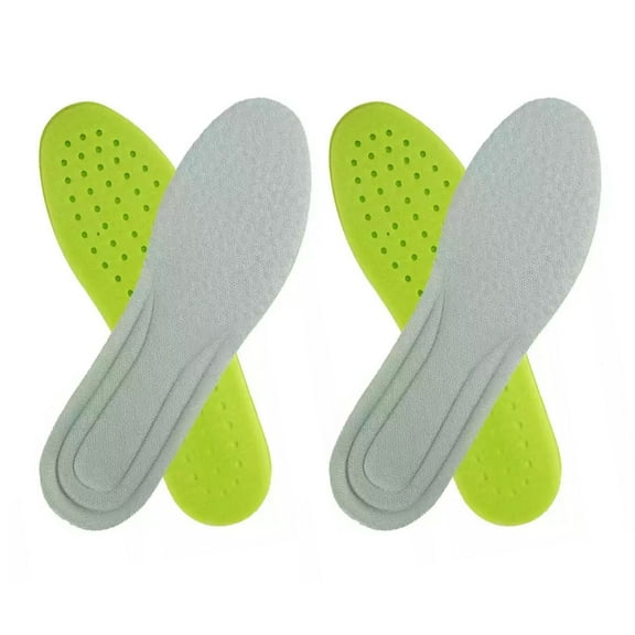 2 Pairs Sports Insoles Deodorant Breathable Shoe Inserts Plantar Fasciitis Orthopedic Cushioning Insoles for Men Women Travel Work