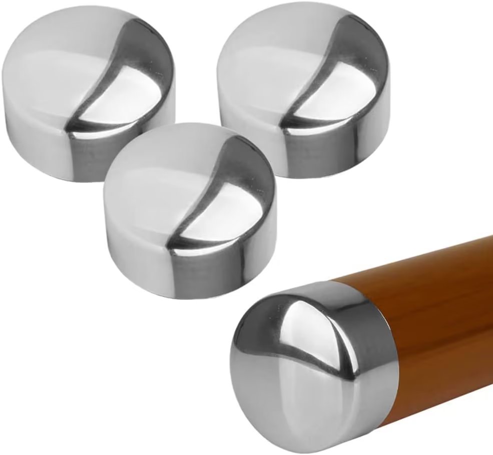 2 Pairs Stainless Steel Handrail End Caps for 45mm RailingKoleZ