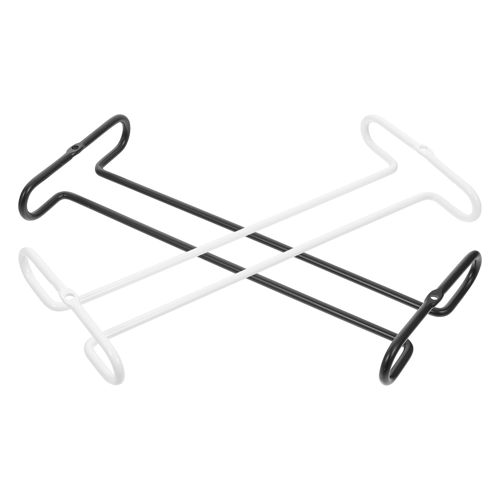 2 Pairs Stainless Steel Shelf Shelves Wine Glass Rack Bar Cup Holder