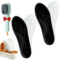 thumbnail image 1 of 2 Pairs Steppers Insoles for Men Women, Stepprs Breathable Soft Memory Foam Orthopedic Massage Insoles (Black*2, Men 11.5-12.5 / Women 13-14), 1 of 8