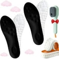 thumbnail image 1 of 2 Pairs Steppers Insoles for Men Women, Stepprs Breathable Soft Memory Foam Orthopedic Massage Insoles (Black*2, Men 6.5-7.5 / Women 8-9), 1 of 7