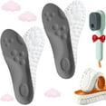 thumbnail image 1 of 2 Pairs Steppers Insoles for Men Women, Stepprs Breathable Soft Memory Foam Orthopedic Massage Insoles (Gray*2, Men 11.5-12.5 / Women 13-14), 1 of 8