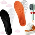 thumbnail image 1 of 2 Pairs Steppers Insoles for Men Women, Stepprs Breathable Soft Memory Foam Orthopedic Massage Insoles (Orange*1+Black*1, Men 4-4.5 / Women 5.5-6), 1 of 8