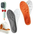 thumbnail image 1 of 2 Pairs Steppers Insoles for Men Women, Stepprs Breathable Soft Memory Foam Orthopedic Massage Insoles (Orange*1+Gray*1, Men 6.5-7.5 / Women 8-9), 1 of 8