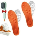 thumbnail image 1 of 2 Pairs Steppers Insoles for Men Women, Stepprs Breathable Soft Memory Foam Orthopedic Massage Insoles (Orange*2, Men 8-8.5 / Women 9.5-10), 1 of 9