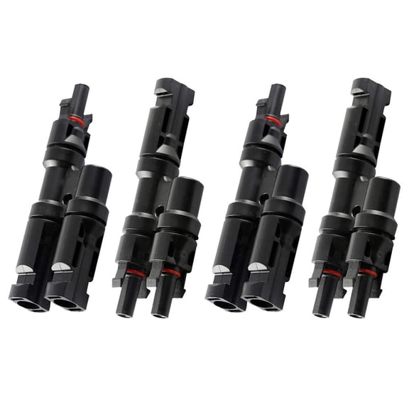 2 Pairs T/Y Branch Cable Connectors Universal Solar Connector Splitter