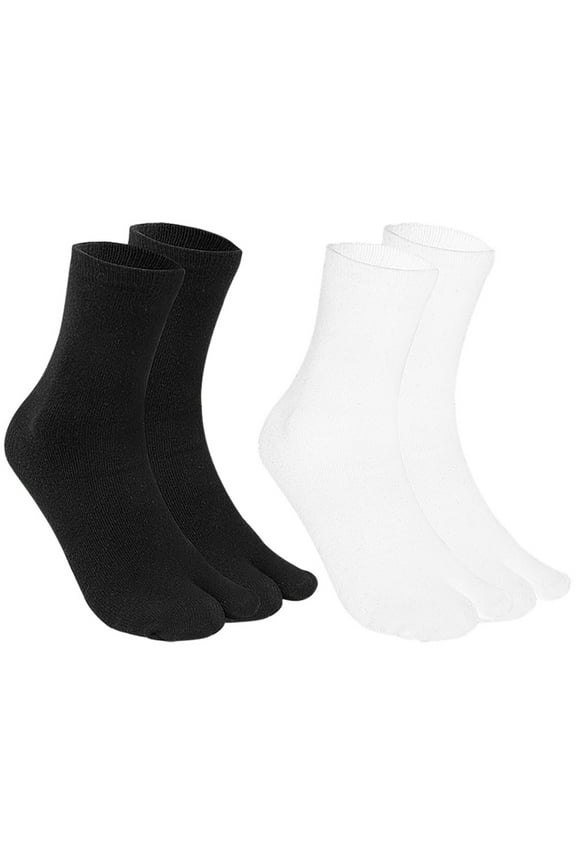 Cotton Split Toe Socks 2 Pairs Anti Skid Sweat Absorption