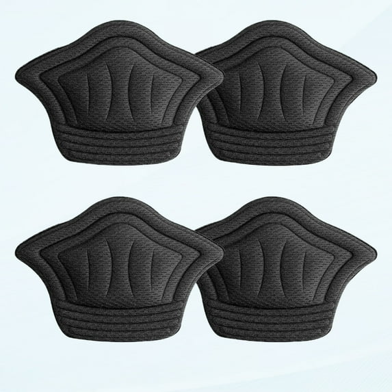 2 Pairs Thick Non-Slip Heel Pads for Loose Shoes Shoe Cover for Blisters Self-Adhesive Heel Protector, Heel Repair Patch for Men's Women's Shoes (Black)