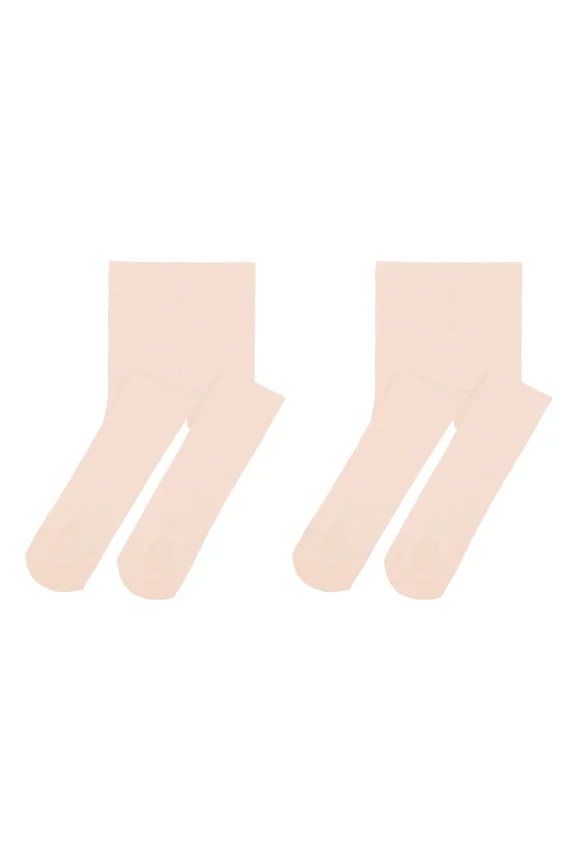 2 Pairs Thick Soft Footed Ballet Tights for Girls Convertible Dance Tights Opaque Transition Dance Sockings 5-8 Years