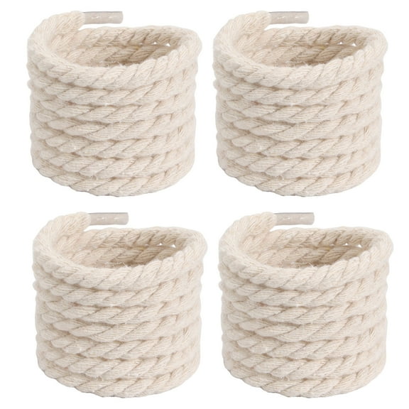 2 Pairs Thickened Rope Round Shoelaces 120cm Length Solid Color Shoe Strings For Sneakers and Boot Laces Replacement