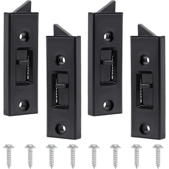 2 Pairs Tilt Latch Replacement Window Parts and Hardware Locks Plastic Construction Snap-in 2 Hole Center Spacing Sliding Lock Replacement with 8Pcs Iron Screws for Home Windows