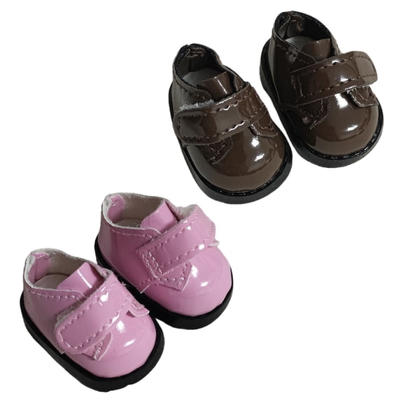 2 Pairs Tiny Doll Wardrobe Footwear Set Soft Fabric PU For Collectible Dolls Photo Props
