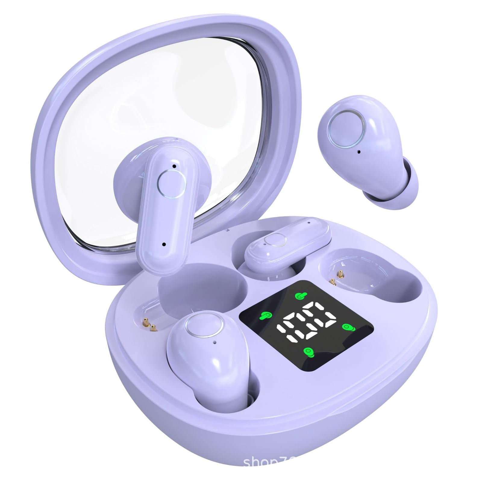 2 Pairs Tiny Size Invisible Wireless Bluetooth Headphones, Sk35 Bluetooth in Ear Headphones, Mini Sleep Earphones, Four-Ear Painless Mini in-Ear Headphones, Dual Bluetooth Earphones Wireless (1PC,B)