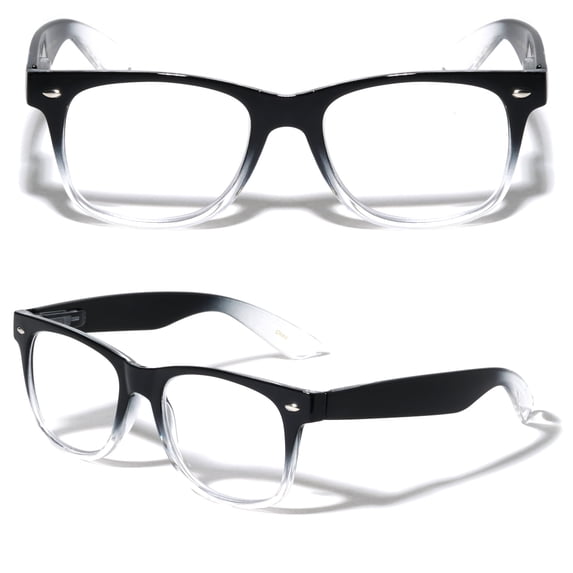 2 Pairs Transparent Neon Color Deluxe Reading Glasses - Comfortable Stylish Simple Readers Magnification +1.50