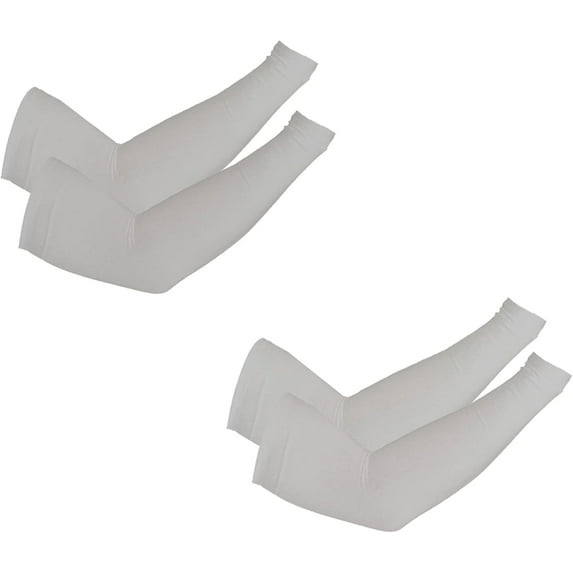 2 Pairs UV Protection Cooling Arm Sleeves for Men and Women UPF 50 Sun Sleeve