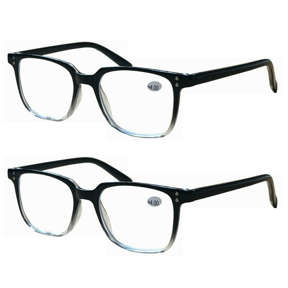 2 Pairs Unisex Blue Light Blocking Reading Glasses Computer Readers for Men Women +0.75
