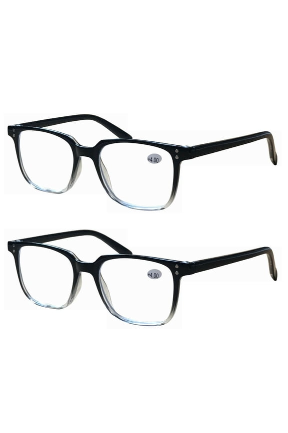 2 Pairs Unisex Blue Light Blocking Reading Glasses Computer Readers for Men Women +0.75