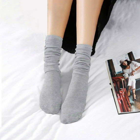 2 Pairs Unisex Fashion Soft Comfortable Cotton Socks Knitting Mid-tube Casual Stocking