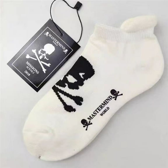 2 Pairs Unisex Master Crew Socks Mind Skull Breathable Comfort Athletic Socks