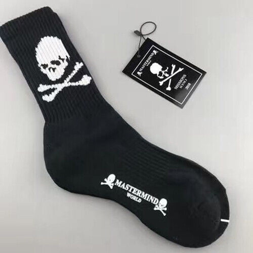 2 Pairs Unisex Master Crew Socks Mind Skull Breathable Comfort Athletic Socks