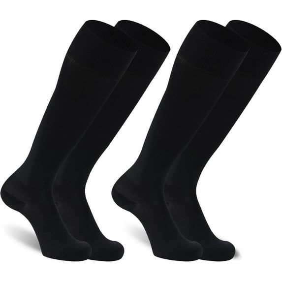 2 Pairs Unisex Soccer Socks, Knee High Solid Baseball Football Sports Team Socks