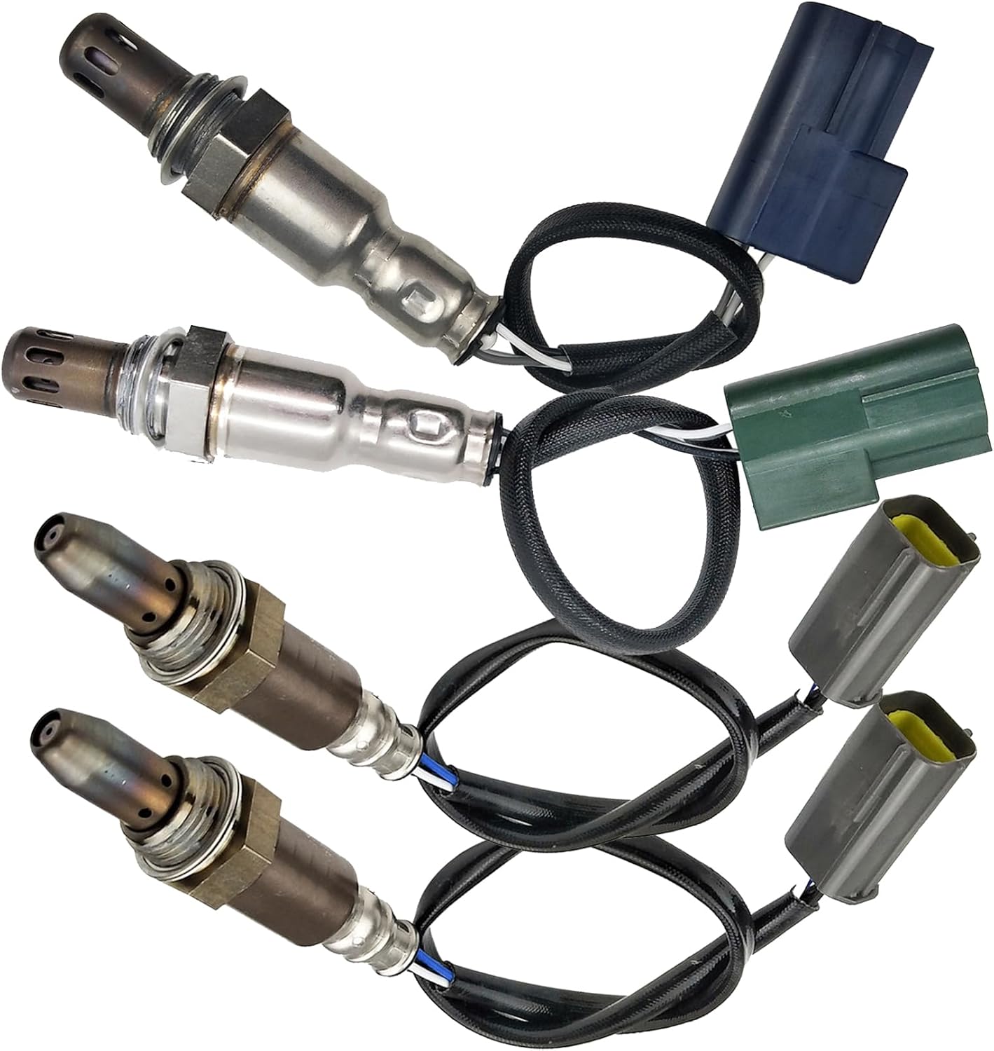 2 Pairs Upstream and Downstream Oxygen O2 Sensors Compatible with ...