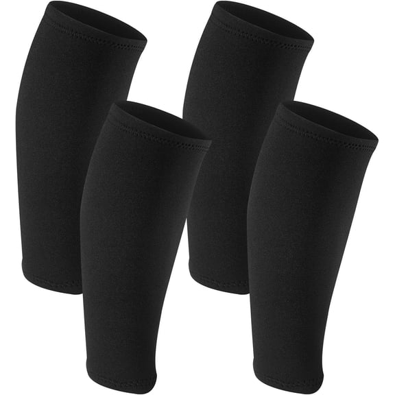 2 Pairs Water Ski Calf Compression Sleeve Protector, Elastic Neoprene Support for Water Sports