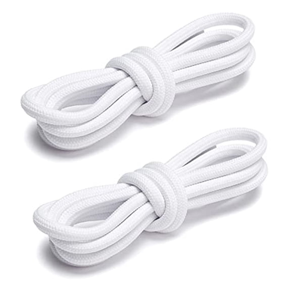 2 Pairs Waxed Round Shoelaces - for Oxford Dress Boots Leather Shoe Laces