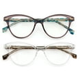 thumbnail image 1 of 2 Pairs Women 2 Tone Oval Tortoise Temple Optical Frame Fashion Reading Glasses Reader - ZT102 +2.00, 1 of 5
