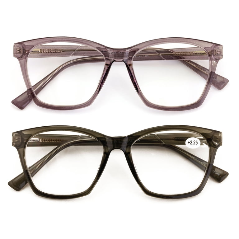 2 pairs of glasses 2 Pairs Metal Square Foldable Anti Blue Light Reading  main image 2