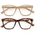 thumbnail image 1 of 2 Pairs Women Large Translucent Optical Frame Reading Glasses - Clear Lens Fashion Reader ZT104 +3.00, 1 of 5