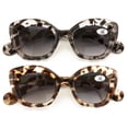 thumbnail image 1 of 2 Pairs Women Outdoor Reading Sunglasses Oversized Full Gradient Lens Readers Oval Cateye +1.25, 1 of 4