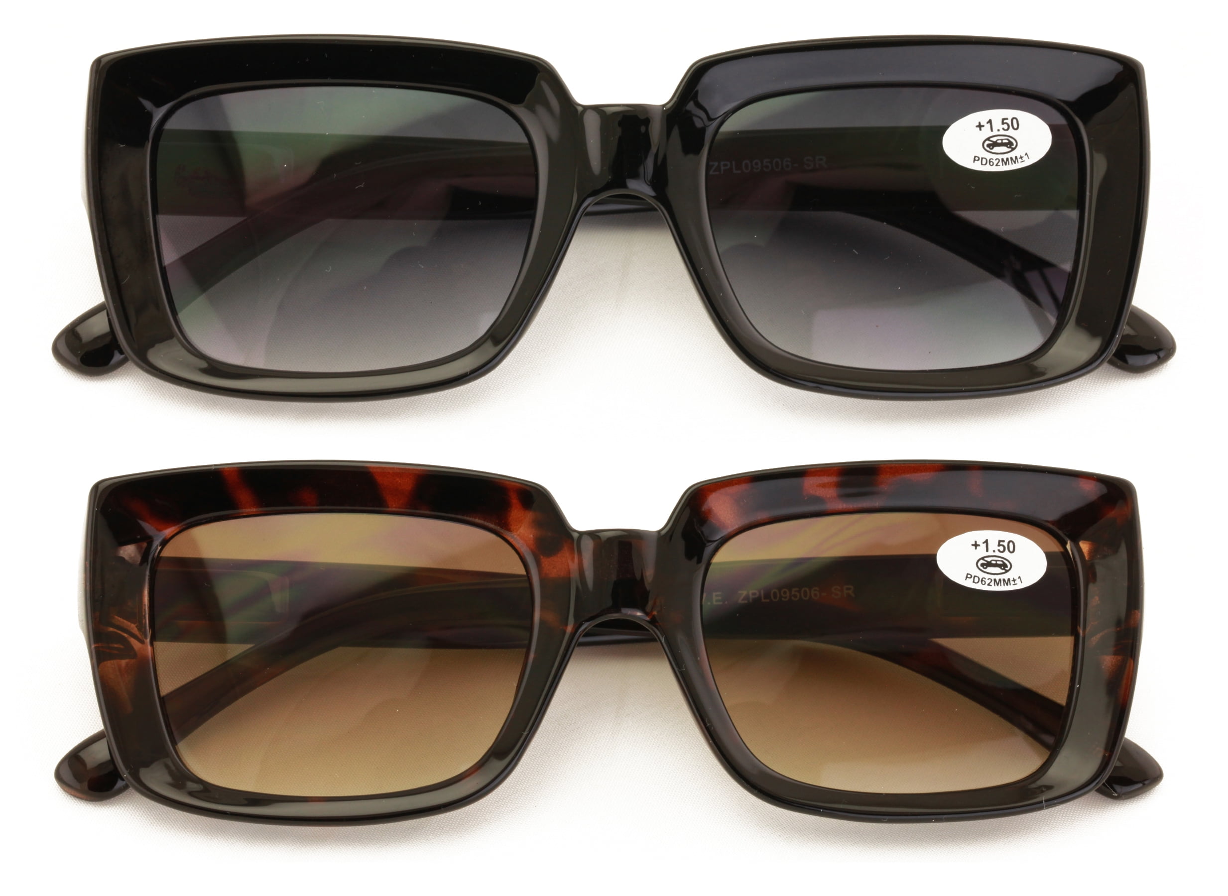 2 Pairs Women Outdoor Reading Sunglasses Rectangular Full  display picture 2