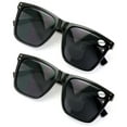 thumbnail image 1 of 2 Pairs Women Oversized BIFOCAl Square Sunglasses Reader - Outdoor Reading Glasses 100% UV +2.25, 1 of 4