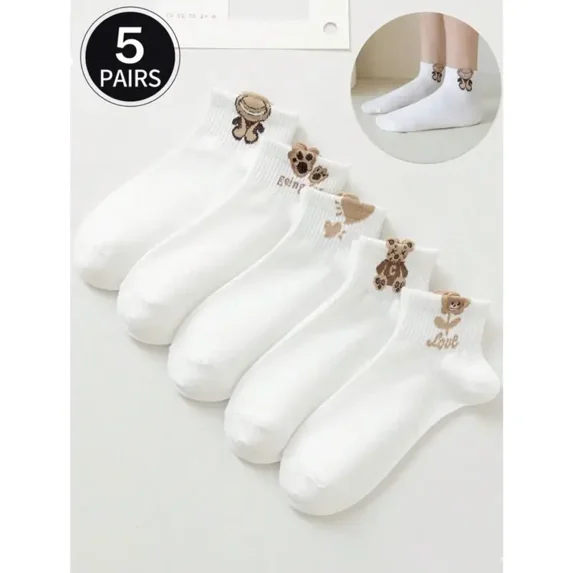 2 Pairs Women's Cotton Socks - Breathable, Moisture-Wicking Short Socks for All Seasons - Soft, Comfortable, and Machine Washable