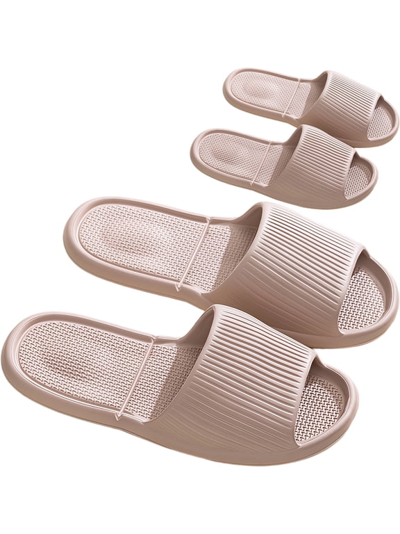 2 Pairs Women‘s Foldable Travel Slippers Waterproof Lightweight EVA Shower Shoes for Bathroom Pool Hotel Use