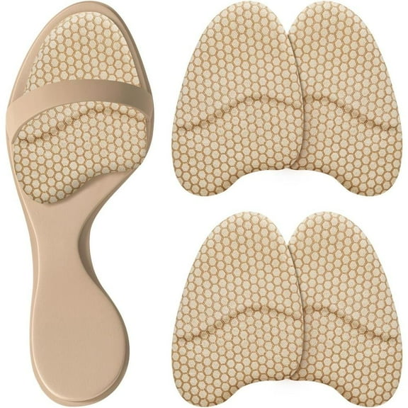 2 Pairs Women's Forefoot Metatarsal Pads, Sandal High Heel Pads, Silicone Forefoot Pads, Invisible Design, Non-slip and Wear-resistant, Comfortable and Breathable, Suitable for Various Shoe Types